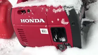 Testing Honda EU2200i at -14c cold start | HONDA EU2200i GENERATOR