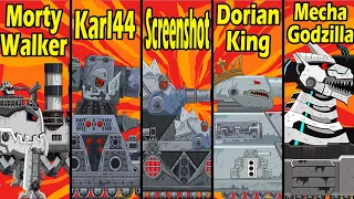 ⚔️ TANK BOSS MECHA GODZILLA Vs Morty/Karl44/Dorian/KV6 ⚔️| Tank Battle Royale - Мультики про танки