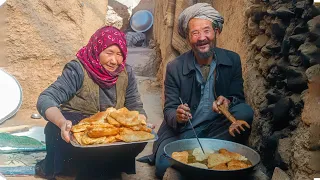 Love story in a cave | Making Rural style Samosa | Village life Afghanistan