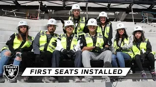 Raiders Surprise Family w/ the First Seats Installed at Allegiant Stadium