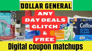 Dollar General any day deals | digital coupon Matchups| free & glitch