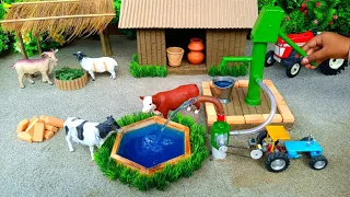 DIY how to make cow shed | house of animals | horse house – cow shed | mini hand pump |woodwork #68
