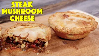 Amazingly Tasty! Steak Mushroom Cheese Meat Pie Recipe - How To Make Steak Pie Recipe - Glen Cooks