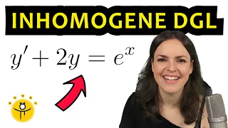 Differentialgleichung inhomogen lösen – Variation der Konstanten, 1. Ordnung, Beispiel