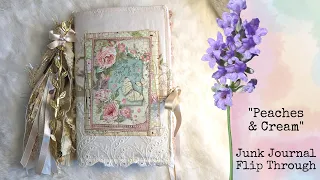 Secret Garden Junk Journal Flip Through ~ "Peaches & Cream" ~ Floral Junk Journal Ideas - SOLD x