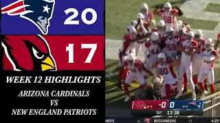 Arizona Cardinals vs. New England Patriots Week 12 Highlights | NFL 2020