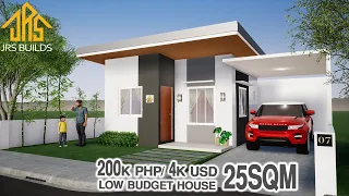 SMALL HOUSE DESIGN (25 sqm/270 sqft Low-Budget Bungalow Plan)