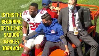 SAQUON BARKLEY TORN ACL! OUT FOR SEASON!  WILL INJURIES DERAIL HIS NFL CAREER?