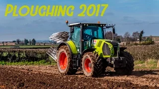 Ploughing with Claas Arion 650 - 4k