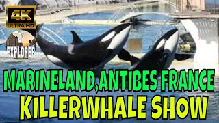 🇫🇷ANTIBES MARINELAND FRANCE,Orca KillerWhale Show 2020【4K】