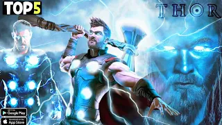 Top 5 Latest THOR Games for Android 2023  | High Graphics Thor Games | thor love and thunder game