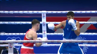 Day 1 (67kg) McKEEVER Eugene Brandan (IRL) vs MUYDINKHUJAEV Asadkhuja (UZB) | AIBA WCHs 2021