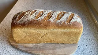 Homemade No Knead Bread | 20% Whole-wheat