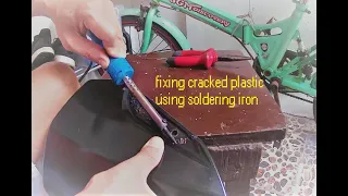 How to fix cracked plastic using soldering iron