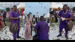 See How Cubana Chief Priest Made Money Rain At A Wedding In Owerri