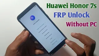 Honor DUA-L22 FRP Bypass Unlock || Honor 7S (DUA-L22) Google Bypass ||  FRP Lock Remove Without PC