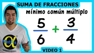 Suma de 2 Fracciones por mcm video 1 | Alfa MatFis