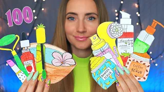 ASMR 100 Triggers with PAPER COSMETICS 💄 Makeup  Spa & Skincare | АСМР