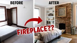 INSANE Bedroom Transformation! I FIND A HIDDEN FIREPLACE!