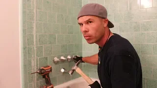 How to Remove Tile from a Shower - Grandpa Bath Episode 2