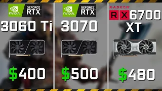 RTX 3060 Ti vs RTX 3070 vs RX 6700 XT Test in 12 Games (1440p, 4K)