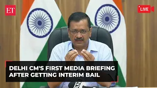 Delhi CM Arvind Kejriwal's first media briefing a day after getting interim bail from SC | Live