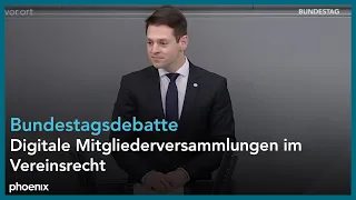 Bundestag: Digitale Mitgliederversammlungen im Vereinsrecht am 09.02.23