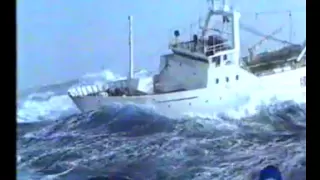 IMPRESIONANTE TEMPORAL Y LANCE BACALADERO EN TERRANOVA.