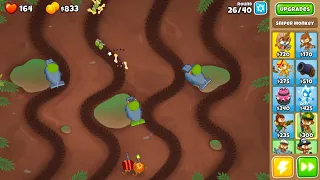 BTD 6 - How to beat Muddy Puddles on Easy Difficulty |No MK, No Powers, No Hero|