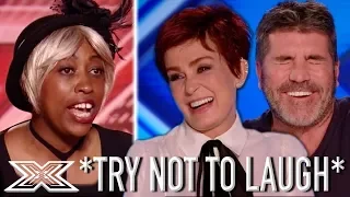 *TRY NOT TO LAUGH* Simon & Sharon FAIL!  | X Factor Global