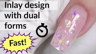 Glitter Nail Art with Dual Forms & Polygel Tutorial