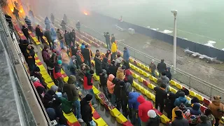 Korona Kielce 2:1 Radomiak Radom 11.03.2023 Radomiak rzuca race