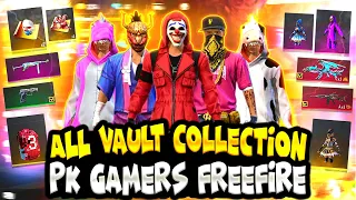 PK GAMERS FreeFire Vault Collection Old Season 1 Elite Pass Collection Free Fire - Garena Free Fire