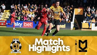 Match Highlights | Cambridge United 0-1 MK Dons