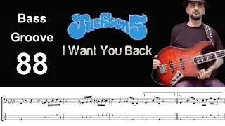I WANT YOU BACK (Jackson 5) How to Play Bass Groove Cover with Score & Tab Lesson