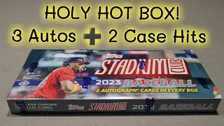 I'M BACK!!!! 2023 Topps Stadium Club HOT BOX! 3 Autos plus 2 Case Hits!