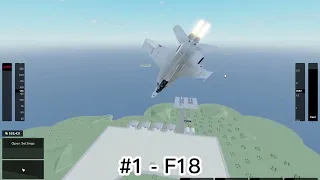 Doing a Kvouchers Bell with every plane in Roblox Aircraft Carrier