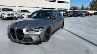 Tour the 2023 M3 Competition xDrive with M Performance Suspension in Skysraper Grey | 4K