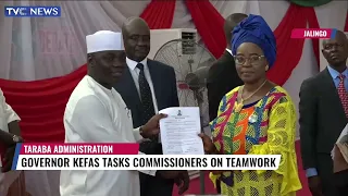 Taraba Administration: Governor Kefas Tasks New Commissioners On Teamwork