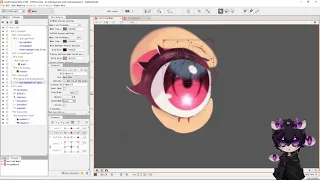 【Live2D Guide】How to create eye depth, pupil dilation and reverse clipping for the hair over the eye