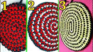 3 Easy Doormat Ideas, 3 door mat using waste cloth easy,  paydan banane ka tarika