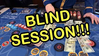 3 CARD POKER in LAS VEGAS! BLIND SESSION! PLAYING EVERY HAND! SPECIAL APPEARANCE BY BO THE BEAGLE!