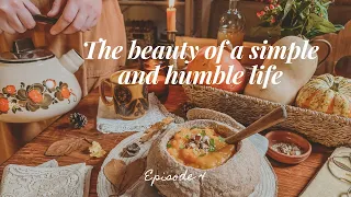 A simple Cottagecore life 🧺🕯 Fireplace, Homemade Bread, Pumpkin Soup and Mended Clothes S2|E4