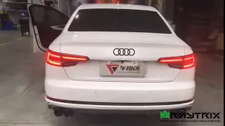 2018 Audi A4 Sedan w/ Armytrix Cat-Back Valvetronic Exhaust, sound check, revs sound