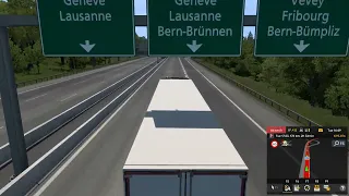 Euro Truck simulator 2, motor oil from Zurich to Geneva.