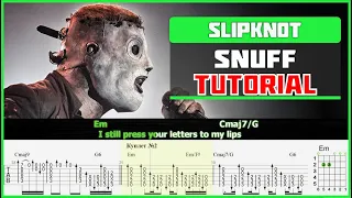 Slipknot - Snuff | Guitar tutorial | Acoustic cover