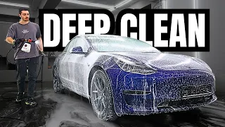 Deep Cleaning A Tesla Model 3 - Car Detailing