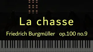 La chasse - Burgmüller  Op.100 No.9 (Piano Tutorial)