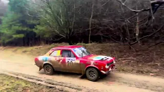 Riponian Rally Feb 24, with an off for car 102 A. Carmichael