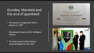 Dundee, the Anti-Apartheid Struggle and Mandela